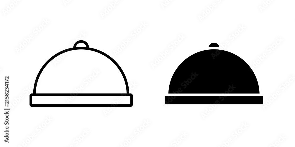 Fototapeta premium Platter icon thin line pictograms series. EPS10