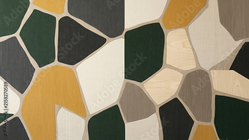 Abstract modern mosaic pattern with earth tones