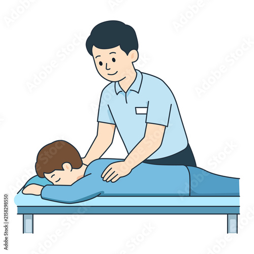 Physical Therapy and Patient Rehabilitation Illustration