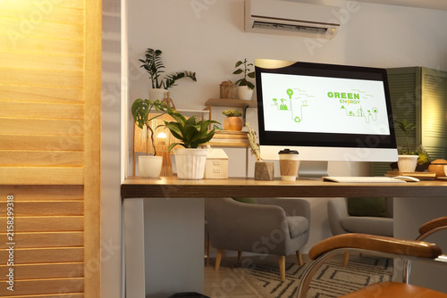 Interior of office with eng...