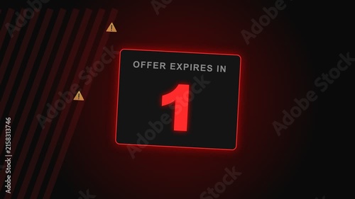 Limited Time Black Friday Sale Countdown with Urgent Discount Promotion