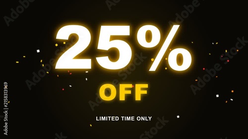 Luxury Golden Black Friday 25% Discount Burst with Sale Promotion