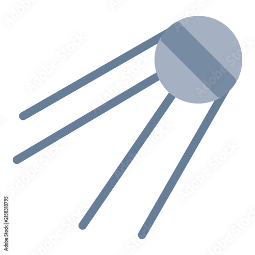 Cuadro en lienzo sputik satellite flat icon