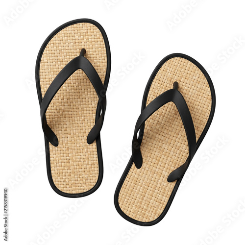 Woven Flip Flops Isolated
