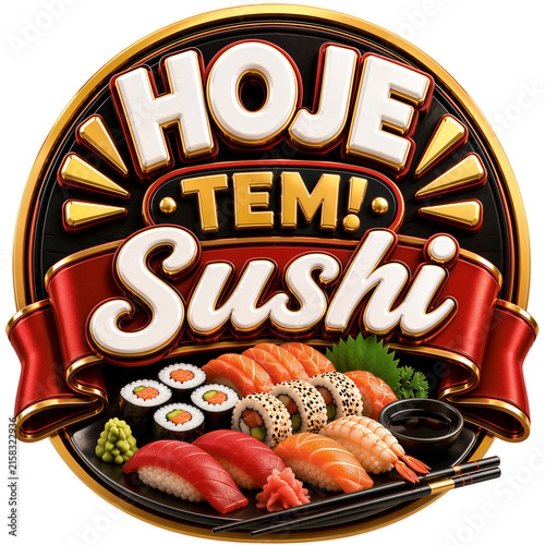 Sushi Special 3D Promotional Badges and Labels Collection
