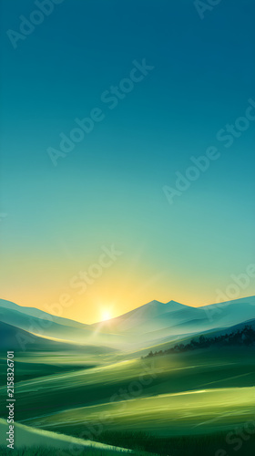 sunrise in mountains