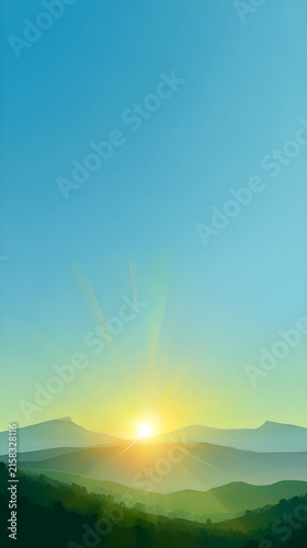 sunrise in the mountains