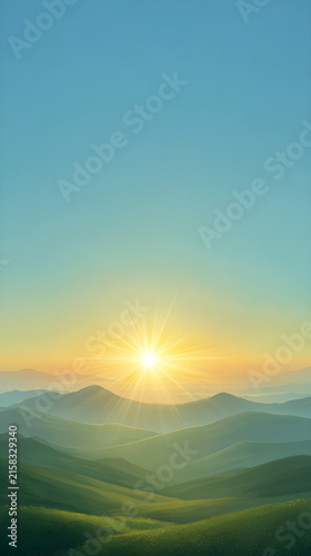 sunrise in the mountains