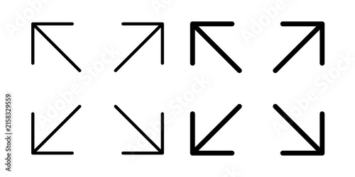Bild auf Leinwand Expand icon solid pictograms series