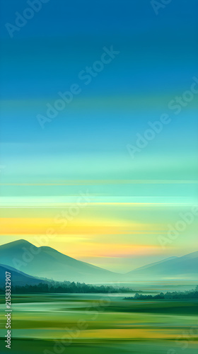 landscape with mountains