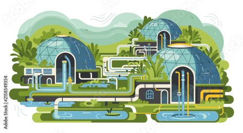 Whimsical cartoon illustration of a train in a fantasy landscape.
