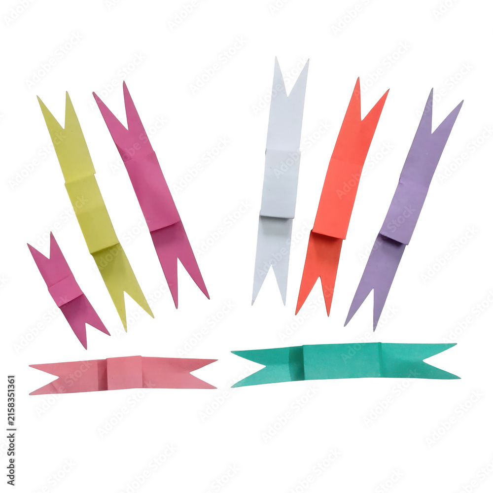 Fototapeta premium Vibrant geometric abstract lines in pink, yellow, purple, orange, and white shapes