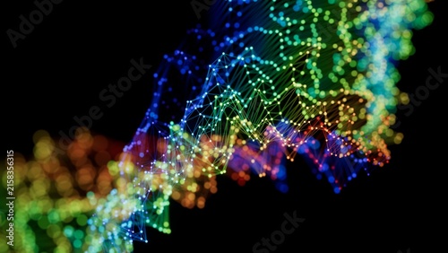 Colorful abstract network pattern