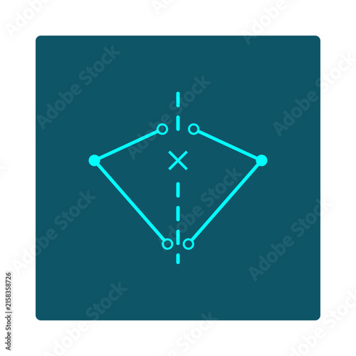 Fotografía Independent Events Icon – two mirrored probability branches divided by a dashed
