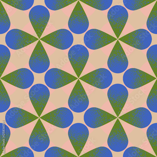 pattern, seamless, floral, flower, teardrop, petal, geometric, abstract, purple, magenta, pink, cyan,