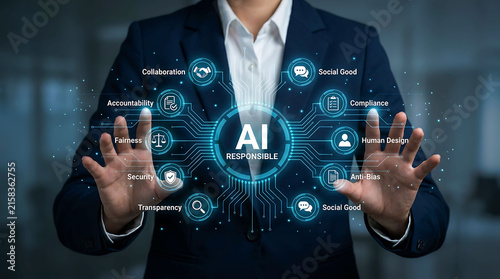 Responsible AI governance ethics compliance technology concept
