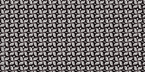 Modern Indonesian Batik Inspired Textile Pattern in Gray and White