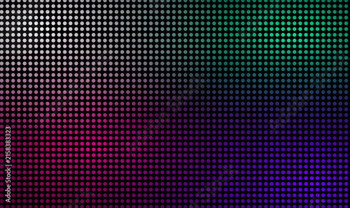 Multicolor LED Halftone Pixel Grid Abstract Glowing Digital Technology Background Banner