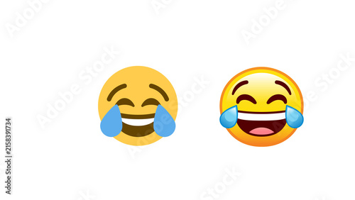 Fotografie Funny laughing icon isolated on transparent background
