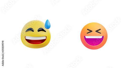 Obraz na płótnie Funny laughing icon isolated on transparent background