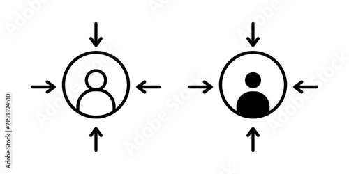 Customer centricity icon editable pictograms group. EPS10