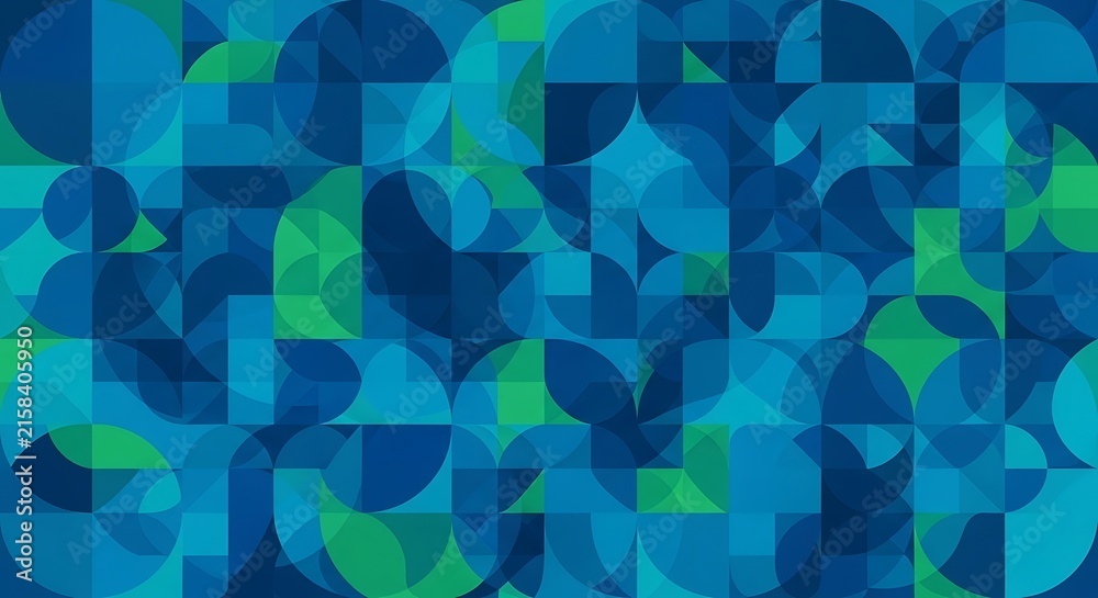 Obraz premium Abstract digital art with vibrant geometric shapes and patterns.
