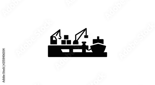 Shipping Port Terminal Icon