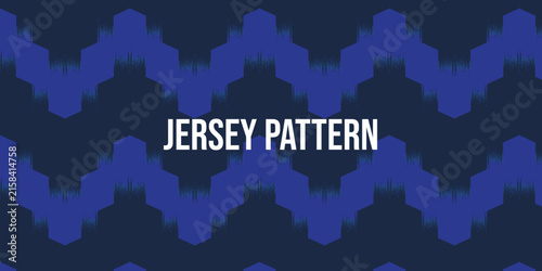 Blue Zigzag Chevron Jersey Fabric Pattern