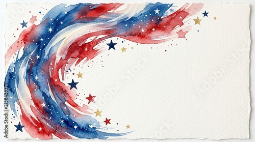 Veterans day watercolor artistic patriotic background with red white and blue stars watercolor patriotic background artistic abstract celebration memorial