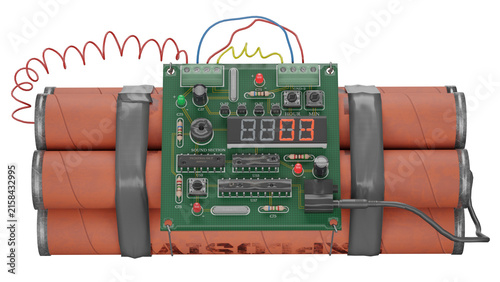 Canvastavla 3d rendering time bomb