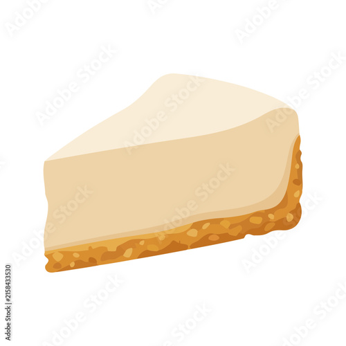 A plain slice of cheesecake with a crust