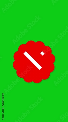 Wrong Symbol Animation Green Screen 4K