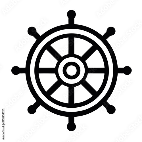 Ship Steering Wheel Icon