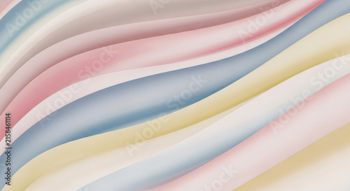 Abstract pastel wave background with colorful smooth flowing lines and soft gradient curves for modern graphic design decoration