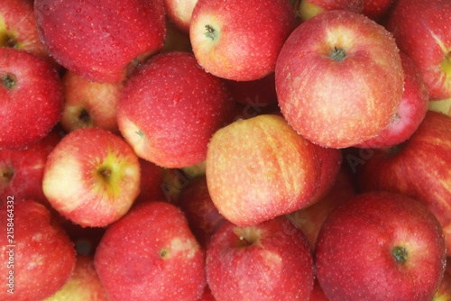 Many fresh red apples as background	