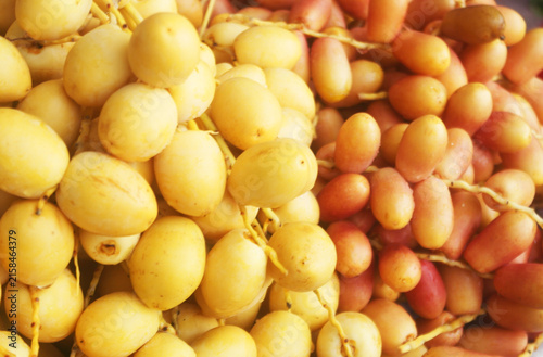 Delicious different fresh dates close up