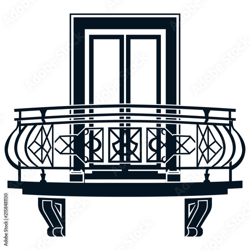 Balcony Vector Architecture Element Isolated Graphic