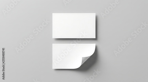 Blank rectangular sticker mockup isolated. Large label template. 3D rendering. High quality image