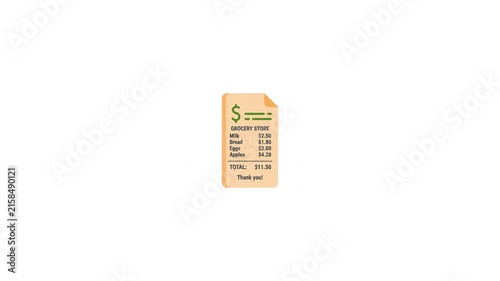 Shopping and E-commerce Finance Icons on a white background. Retail receipt, sale tag and mobile payment icons on a white background. Colorful Retail Finance Icons on a white background. Business icon