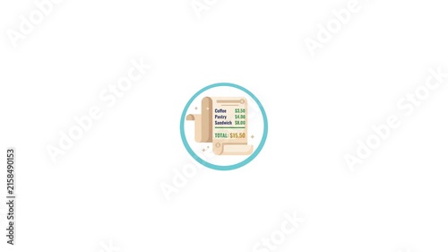 Shopping and E-commerce Finance Icons on a white background. Retail receipt, sale tag and mobile payment icons on a white background. Colorful Retail Finance Icons on a white background. Business icon