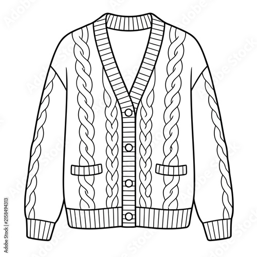 Cable knit cardigan with pockets and buttons