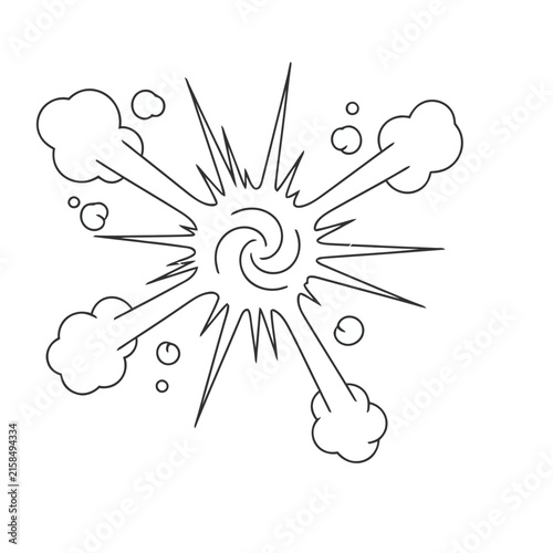 Explosion and smoke effect