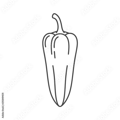 Outline of a bell pepper