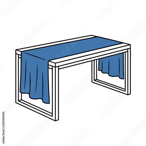 Table with blue runner