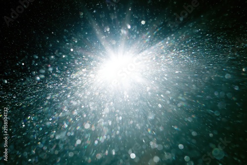 The Burst of Light and Particles Across a Cosmic Scene of Wonder