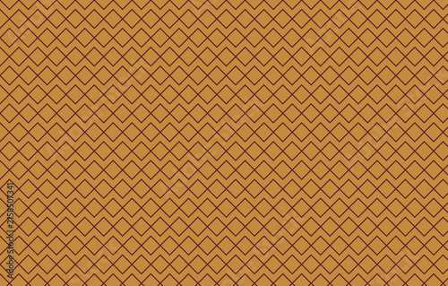 Seamless brown geometric pattern with thin lines and small yellow circles