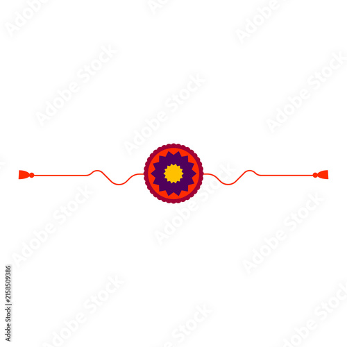 Cuadro en lienzo Raksha Bandhan Graphic Elements Set with Rakhi Vectors, Hindi Calligraphy, and B