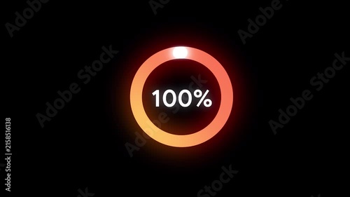 Minimal animated loading circle progress indicator with a clean modern design, ideal for apps, websites, interfaces, and digital presentations