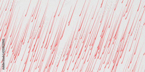 Fotografía Abstract red rain streaks on white background, dynamic diagonal line pattern, mi