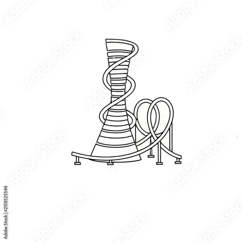 Roller coaster abstract design